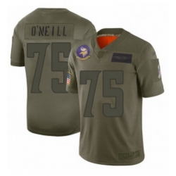 Womens Minnesota Vikings 75 Brian ONeill Limited Camo 2019 Salute to Service Football Jersey