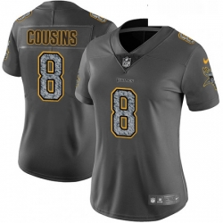 Womens Nike Minnesota Vikings 8 Kirk Cousins Gray Static Vapor Untouchable Limited NFL Jersey