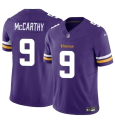 Youth Minnesota Vikings 9 J J  McCarthy Purple 2024 Draft F U S E  Vapor Untouchable Limited Stitched Jersey