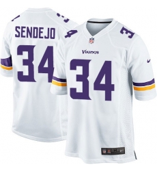 Youth Nike Minnesota Vikings #34 Andrew Sendejo White NFL Jersey