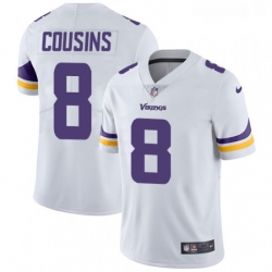 Youth Nike Minnesota Vikings 8 Kirk Cousins White Vapor Untouchable Limited Player NFL Jersey