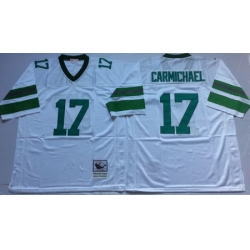 Eagles 17 Harold Carmichael White Throwback Jersey