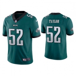 Men Nike Eagles 52 Davion Taylor Green Vapor Limited NFL Stitched Jersey