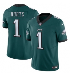 Men Philadelphia Eagles 1 Jalen Hurts Green 2023 F.U.S.E. Vapor Untouchable Limited Stitched Football Jersey