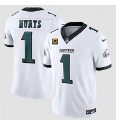 Men Philadelphia Eagles 1 Jalen Hurts White 2026 F U S E 4 Star C Patch Vapor Untouchable Limited Stitched Football Jersey Men Philadelphia Eagles 1 Jalen Hurts White 2026 F U S E 4 Star C Patch Vapor Untouchable Limited Stitched Football Jersey