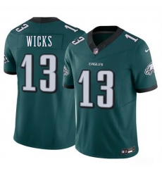 Men Philadelphia Eagles  13 Dontayvion Wicks Green 2026 F U S E  Vapor Untouchable Limited Stitched Football Jersey