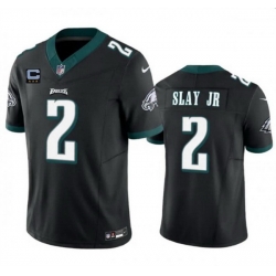 Men Philadelphia Eagles 2 Darius Slay JR Black F U S E With 3 Star C Patch Vapor Untouchable Limited Stitched Football Jersey