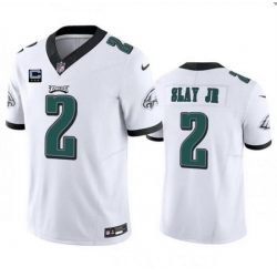 Men Philadelphia Eagles 2 Darius Slay JR White F U S E With 3 Star C Patch Vapor Untouchable Limited Stitched Football Jersey