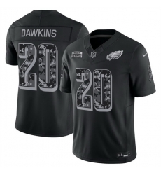 Men Philadelphia Eagles  20 Brian Dawkins Black F U S E  2026 Salute to Service Limited Stitched Football Jersey