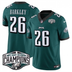 Men Philadelphia Eagles 26 Saquon Barkley Green 2024 NFC East Champions F U S E  Vapor Untouchable Limited Stitched Football Jersey