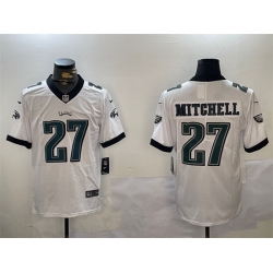 Men Philadelphia Eagles 27 Quinyon Mitchell White Vapor Untouchable Limited Stitched Football Jersey