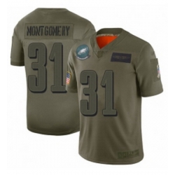 Men Philadelphia Eagles 31 Wilbert Montgomery Limited Camo 2019 Salute to Service Football Jersey