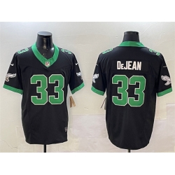 Men Philadelphia Eagles 33 Cooper DeJean Black F U S E Vapor Untouchable Limited Stitched Football Jersey