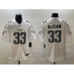 Men Philadelphia Eagles 33 Cooper DeJean White Fashion New Vapor Untouchable Limited Stitched Football Jersey