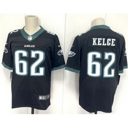 Men Philadelphia Eagles 62 Jason Kelce Black 2024 New Vapor Untouchable Limited Stitched Football Jersey
