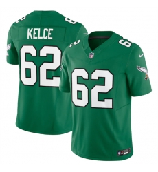 Men Philadelphia Eagles 62 Jason Kelce Green 2023 F U S E  Vapor Untouchable Stitched Football Jersey