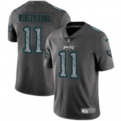 Mens Nike Philadelphia Eagles 11 Carson Wentz Gray Static Wentzylvania Vapor Untouchable Limited NFL Jersey