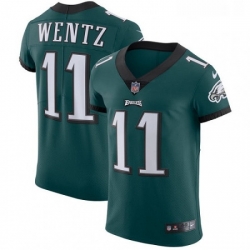 Mens Nike Philadelphia Eagles 11 Carson Wentz Midnight Green Team Color Vapor Untouchable Elite Player NFL Jersey