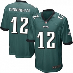 Mens Nike Philadelphia Eagles 12 Randall Cunningham Game Midnight Green Team Color NFL Jersey