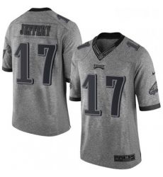 Mens Nike Philadelphia Eagles 17 Alshon Jeffery Limited Gray Gridiron NFL Jersey