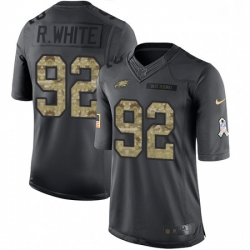 Mens Nike Philadelphia Eagles 92 Reggie White Limited Black 2016 Salute to Service NFL Jersey