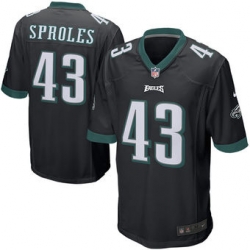 Mens Philadelphia Eagles Darren Sproles Nike Black Alternate Game Jersey