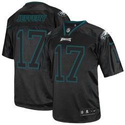 Nike Eagles #17 Alshon Jeffery Lights Out Black Mens Stitched NFL Elite Jersey