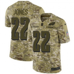 Nike Eagles #22 Sidney Jones Camo Mens Stitched NFL Limited 2018 Salute To Service Jersey