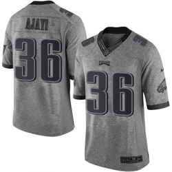 Nike Eagles #36 Jay Ajayi Gray Mens Stitched NFL Limited Gridiron Gray Jersey