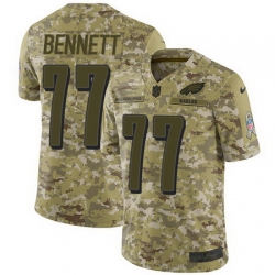 Nike Eagles #77 Michael Bennett Camo Mens Stitched NFL Limited 2018 Salute To Service Jersey