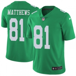 Nike Eagles #81 Jordan Matthews Green Mens Stitched NFL Limited Rush Jersey