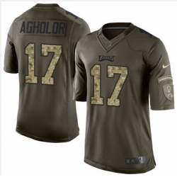 Nike Philadelphia Eagles #17 Nelson Agholor Green Men 27s Stitched NFL Limited Salute to Service Jersey