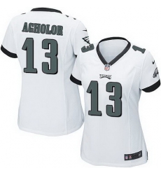 Nike Eagles #13 Nelson Agholor White Womens Stitched NFL New Elite Jersey