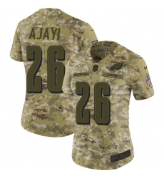 Nike Eagles #26 Jay Ajayi Camo Women Stitched NFL Limited 2018 Salute to Service Jersey