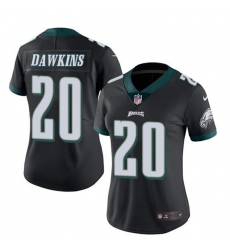 Women Philadelphia Eagles 20 Brian Dawkins Black Vapor Untouchable Limited Stitched Football Jersey