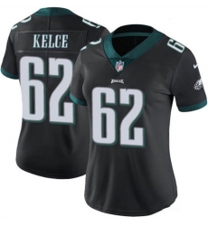 Women Philadelphia Eagles 62 Jason Kelce Black Vapor Untouchable Limited Stitched Football Jersey