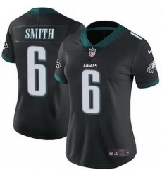 Women Philadelphia Eagles DeVonta Smith #6 Black F U S E Stitched NFL Jersey