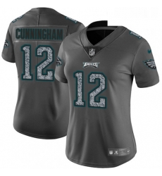 Womens Nike Philadelphia Eagles 12 Randall Cunningham Gray Static Vapor Untouchable Limited NFL Jersey