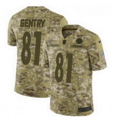 Men Nike Steelers #81 Zach Gentry Limited Camo 2018 Salute to Service Jersey