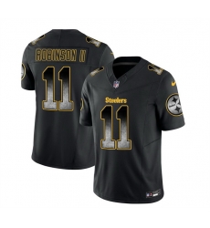 Men Pittsburgh Steelers 11 Allen Robinson II Black 2023 F U S E  Smoke Vapor Untouchable Limited Stitched Jersey