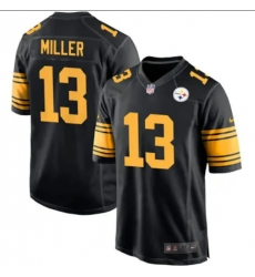 Men Pittsburgh Steelers #13 Scotty Miller Black Rush Stitched NFL Jersey