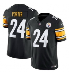 Men Pittsburgh Steelers 24 Joey Porter Jr Black F U S E Vapor Untouchable Limited Stitched Jersey Men Pittsburgh Steelers 24 Joey Porter Jr Black F U S E Vapor Untouchable Limited Stitched Jersey