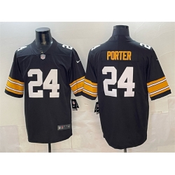 Men Pittsburgh Steelers 24 Joey Porter Jr  Black Vapor Untouchable Limited Stitched Jersey