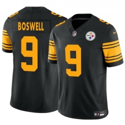 Men Pittsburgh Steelers 9 Chris Boswell Black 2024 F U S E  Color Rush Limited Stitched Jersey