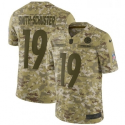 Mens Nike Pittsburgh Steelers 19 JuJu Smith Schuster Limited Camo 2018 Salute to Service NFL Jersey