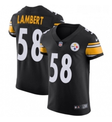 Mens Nike Pittsburgh Steelers 58 Jack Lambert Black Team Color Vapor Untouchable Elite Player NFL Jersey