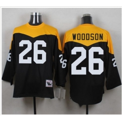 Mitchell And Ness 1967 Pittsburgh Steelers 26 Rod Woodson Black Yelllow Throwback Men 27s Stitched 