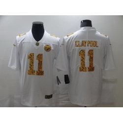 Nike Pittsburgh Steelers 11 Chase Claypool White Leopard Vapor Untouchable Limited Jersey