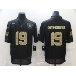 Nike Pittsburgh Steelers 19 JuJu Smith Schuster Black Camo 2020 Salute To Service Limited Jersey