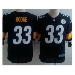 Nike Pittsburgh Steelers 33 Merril Hoge Black Elite NFL Jersey